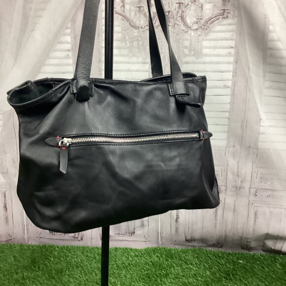 Ellen Degeneres Black Leather Tote Bag - Picture 8 of 15